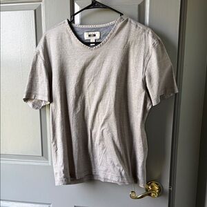 Joseph Abboud Men's Short Sleeve V-Neck Tee - Light Gray